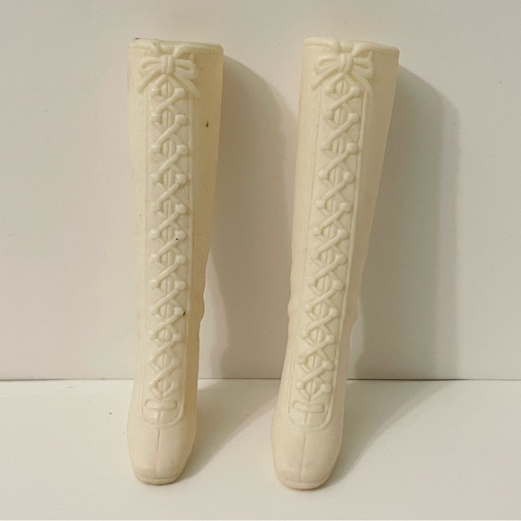 Vintage 1970 Barbie Francie Soft Lace Up Boots Mattel Korea - Picture 2 of 16